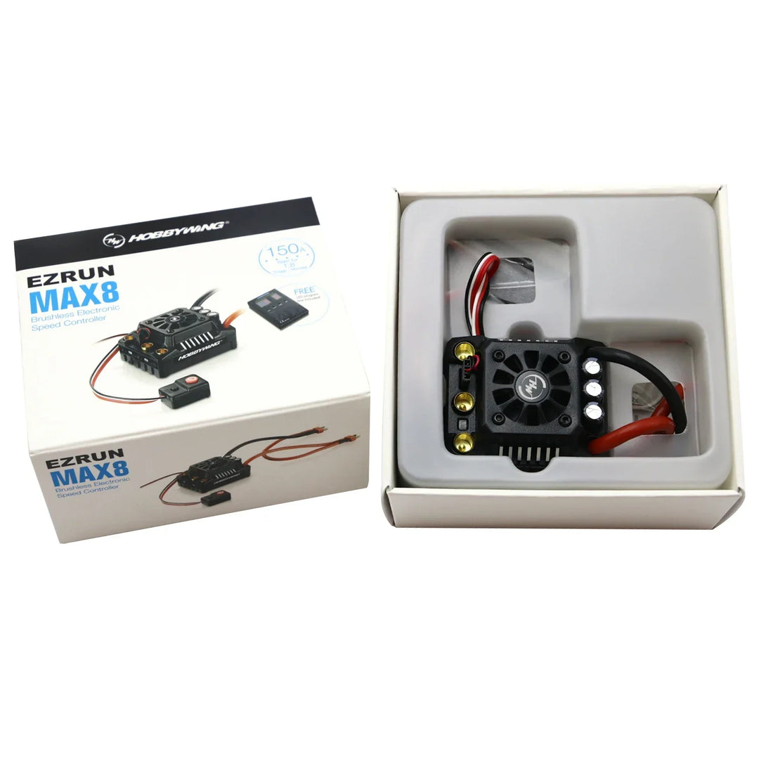 Hobbywing EZRUN Max8 V3 - 150A Waterproof Brushless ESC T Plug For RC 1/8 Car Traxxas E-REVO Traxxas Summit HPI Savage Thunder Tiger