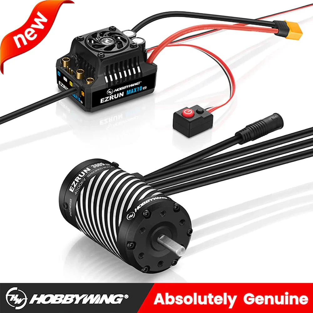 HobbyWing EZRUN MAX10 G2 ESC - 80A 140A Sensored Brushless ESC 3652 3665 G3 2400/3200KV 3300KV 4000KV 5400KV Motor For 1/10 RC Car Truck Toys