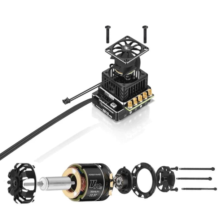 Hobbywing XERUN XR10 Pro ESC G2S Combo - XERUN V10 G3 G4 Competition Brushless Motor with XR10 Pro G2S ESC for RC Car Trucks