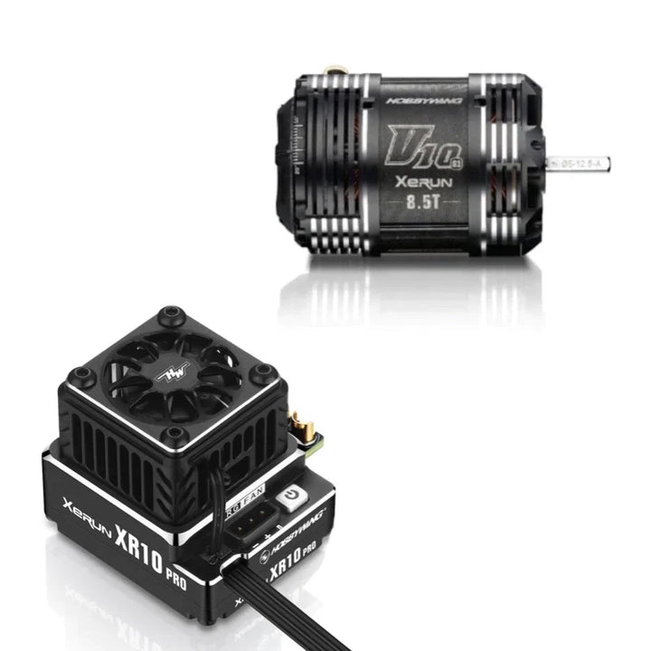 Hobbywing XERUN XR10 Pro ESC G2S Combo - XERUN V10 G3 G4 Competition Brushless Motor with XR10 Pro G2S ESC for RC Car Trucks