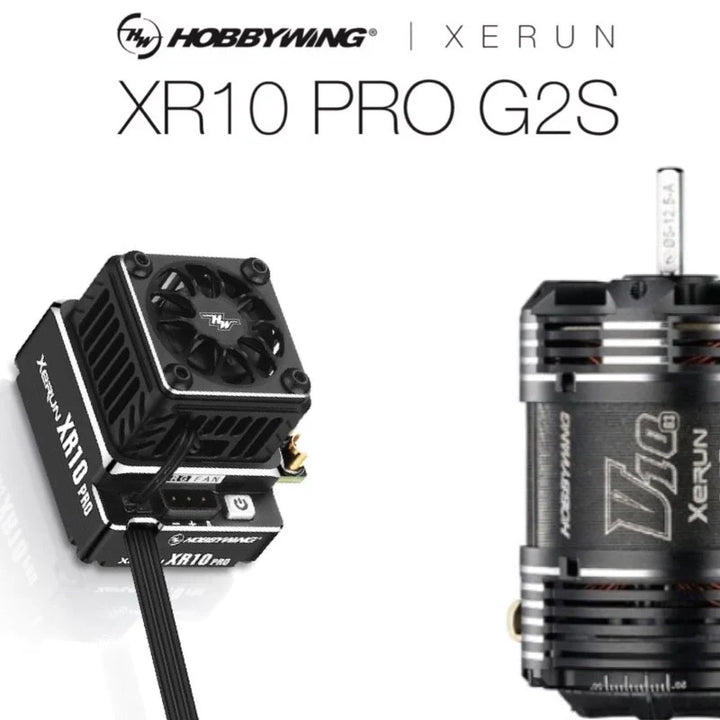 Hobbywing XERUN XR10 Pro ESC G2S Combo - XERUN V10 G3 G4 Competition Brushless Motor with XR10 Pro G2S ESC for RC Car Trucks